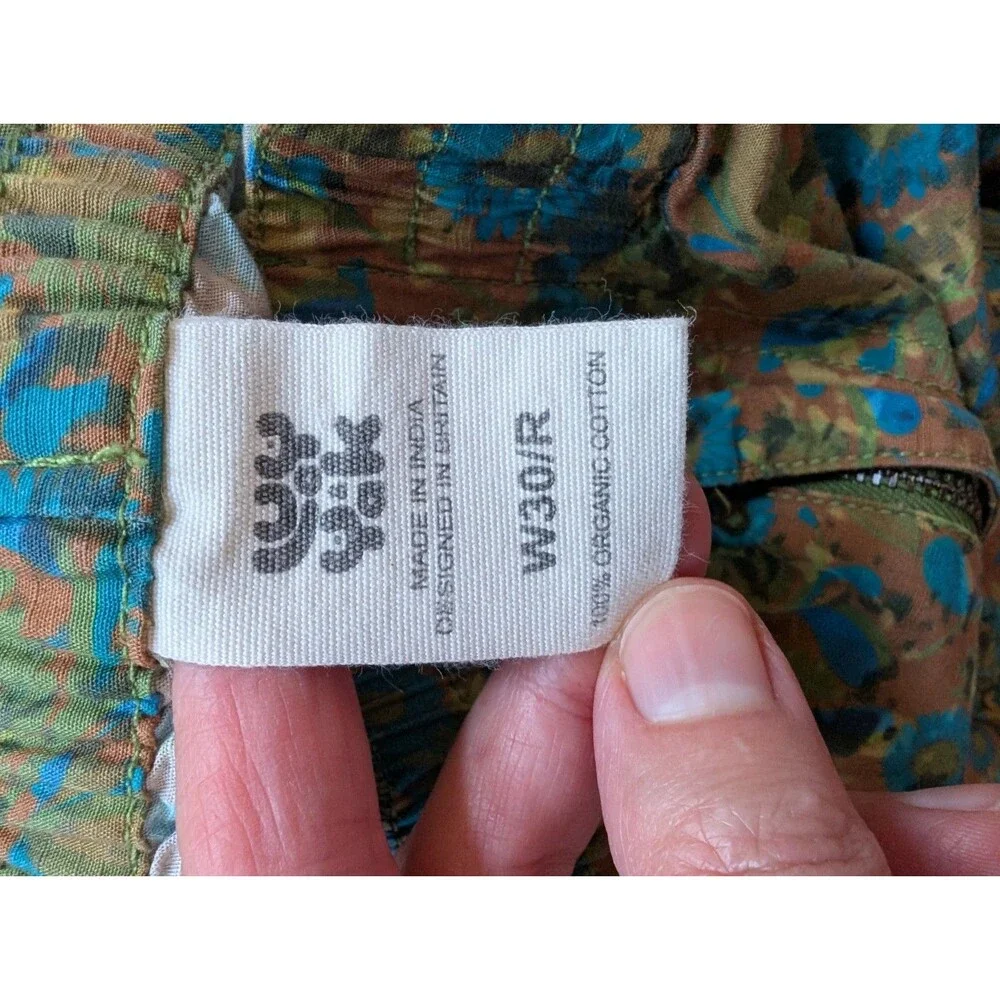 Lucy & Yak Trousers in Green Trix Floral Sz 30